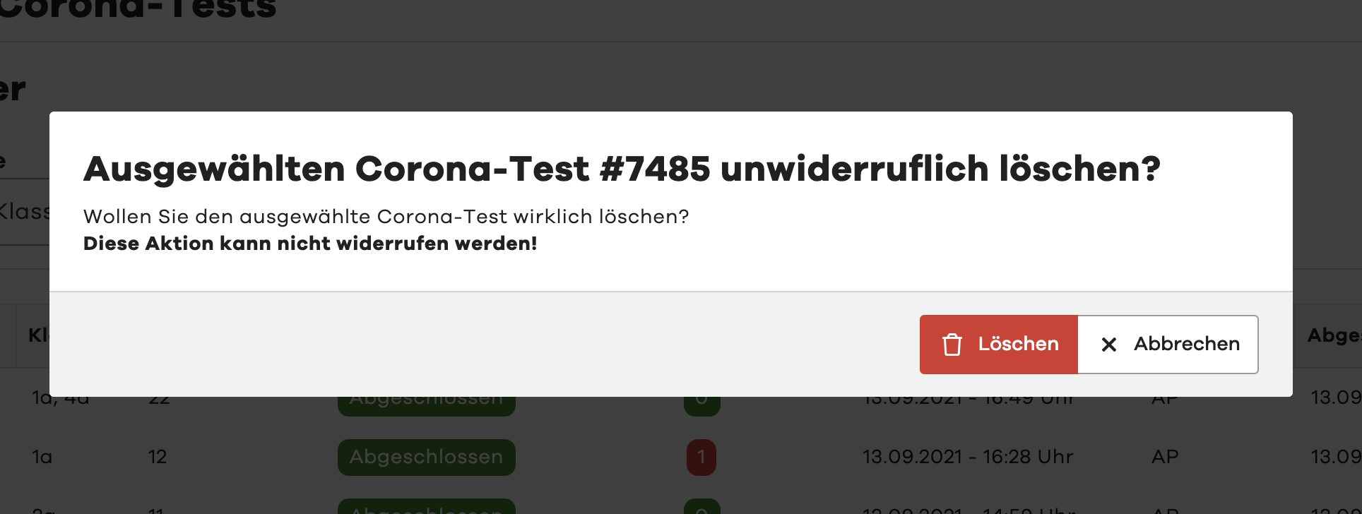 Image of additional delete confirmation prompt