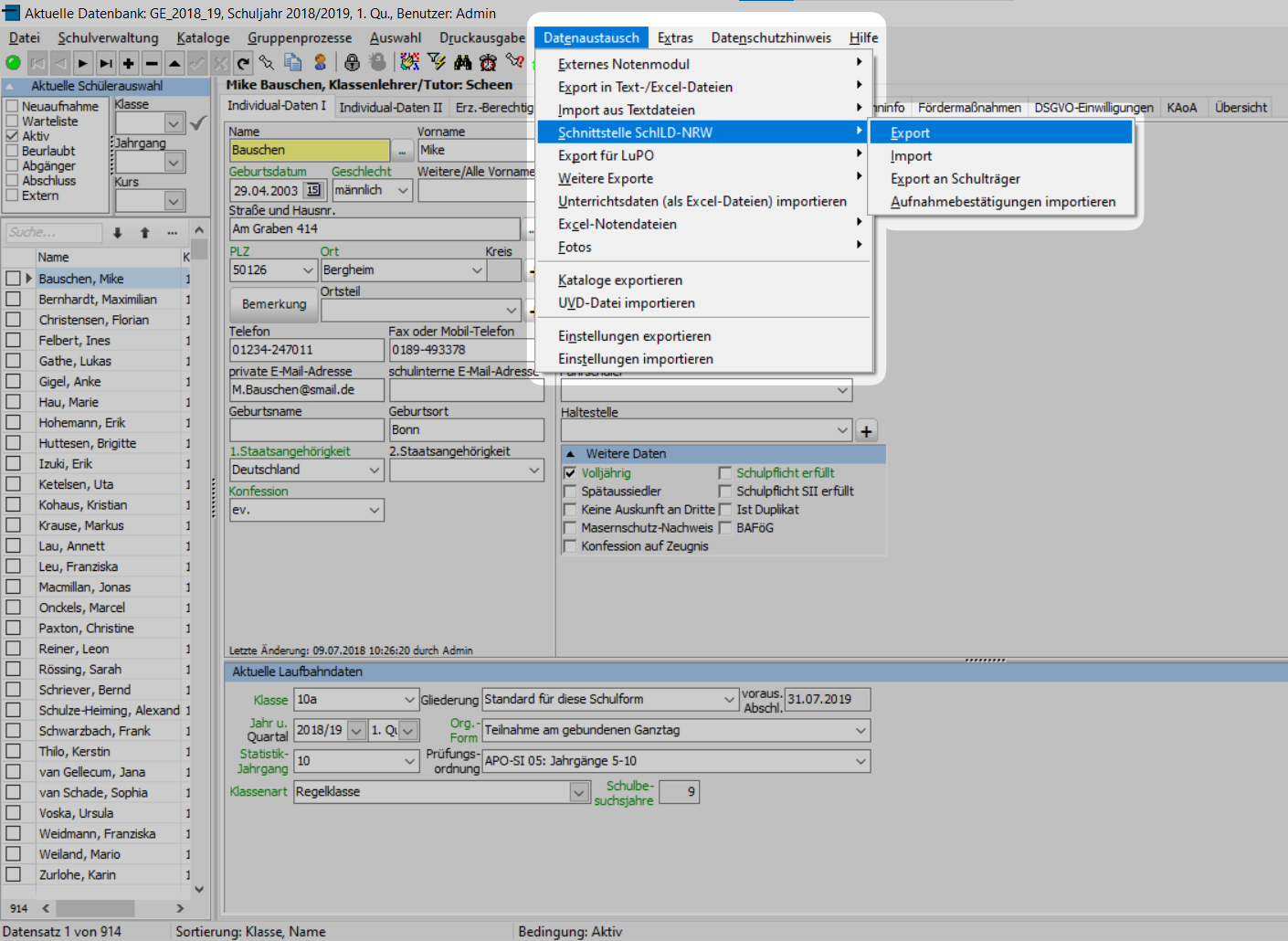 Schild-NRW Interface
